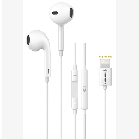 ELITE iPhone Pro Handsfree – Premium Design with HD Mic & Lightning Plug for iPhone Users