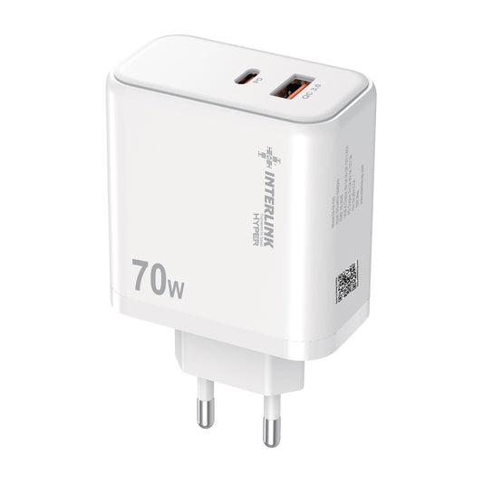 70w fast charger
dual port usb c charger
usb a and usb c adapter
hyper charger
fast charging adapter
compact wall charger
pd fast charger
smart power adapter
travel fast charger
interlink charger