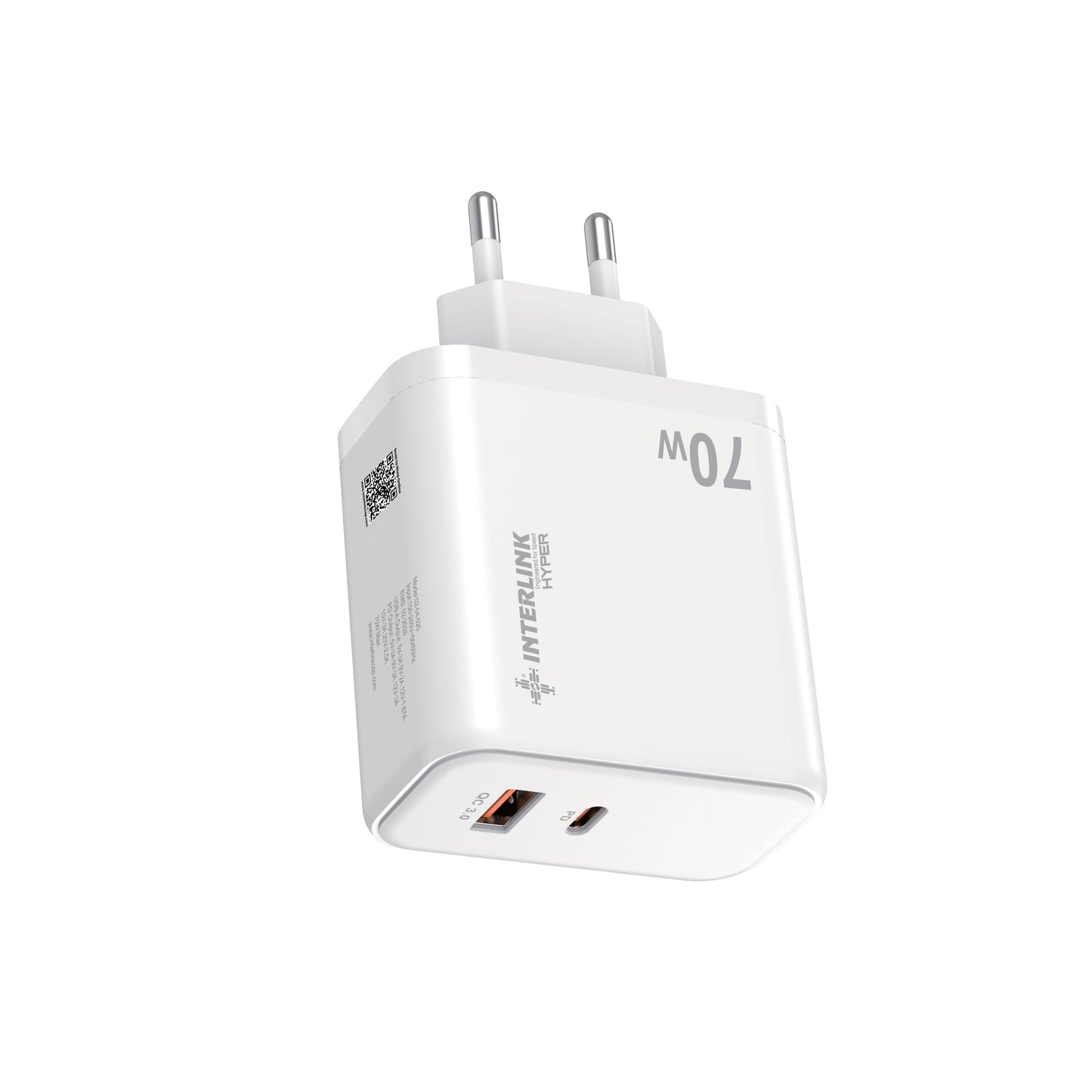 70w fast charger
dual port usb c charger
usb a and usb c adapter
hyper charger
fast charging adapter
compact wall charger
pd fast charger
smart power adapter
travel fast charger
interlink charger