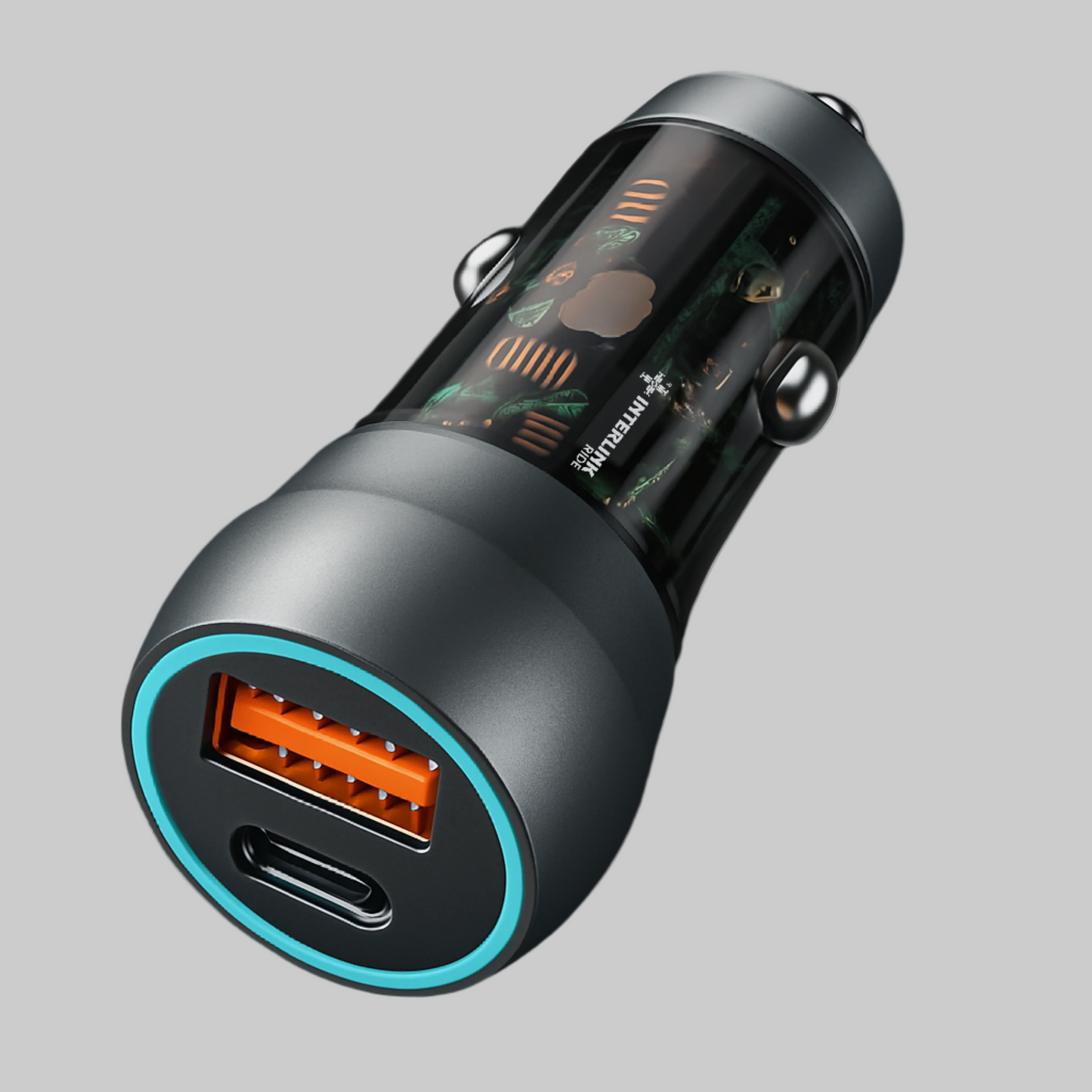 RIDE 22.5W Car Adapter – Fast Dual USB & Type-C Car Charger
