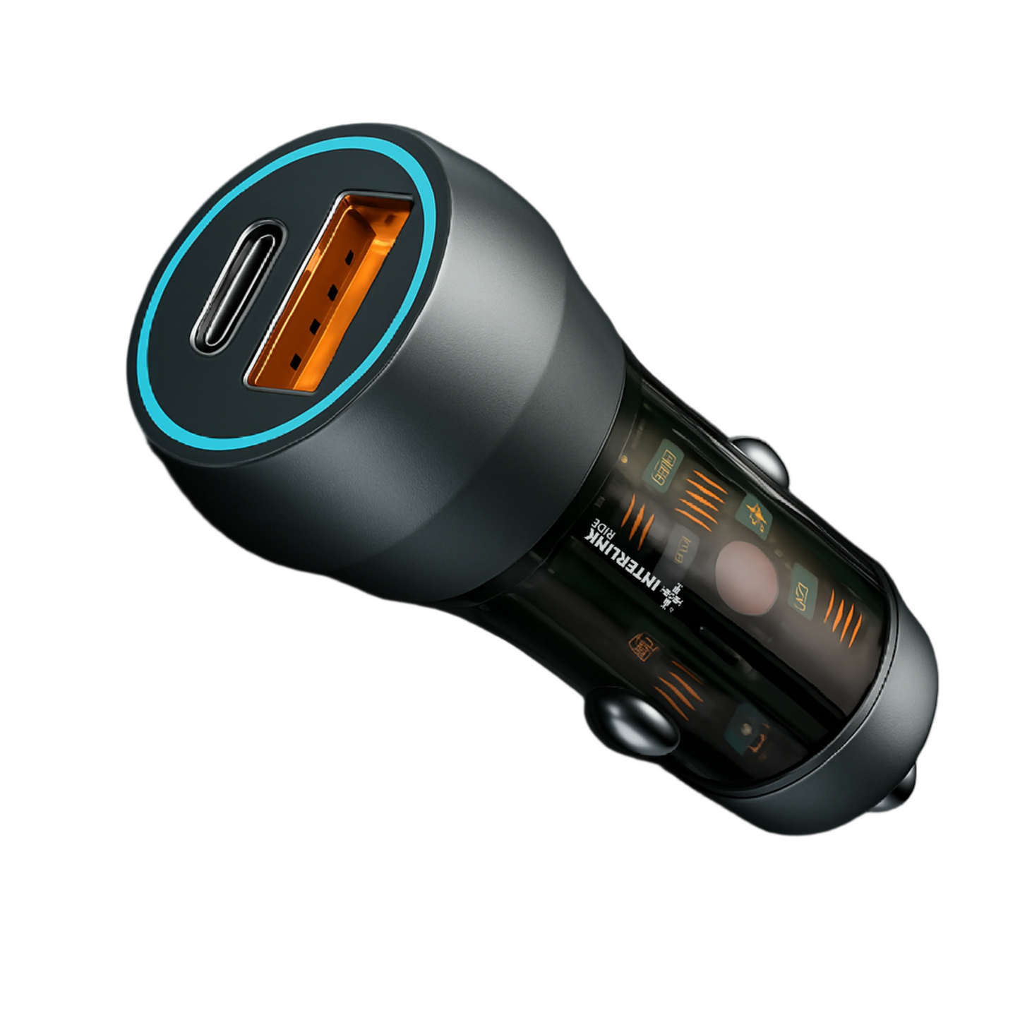 RIDE 22.5W Car Adapter – Fast Dual USB & Type-C Car Charger