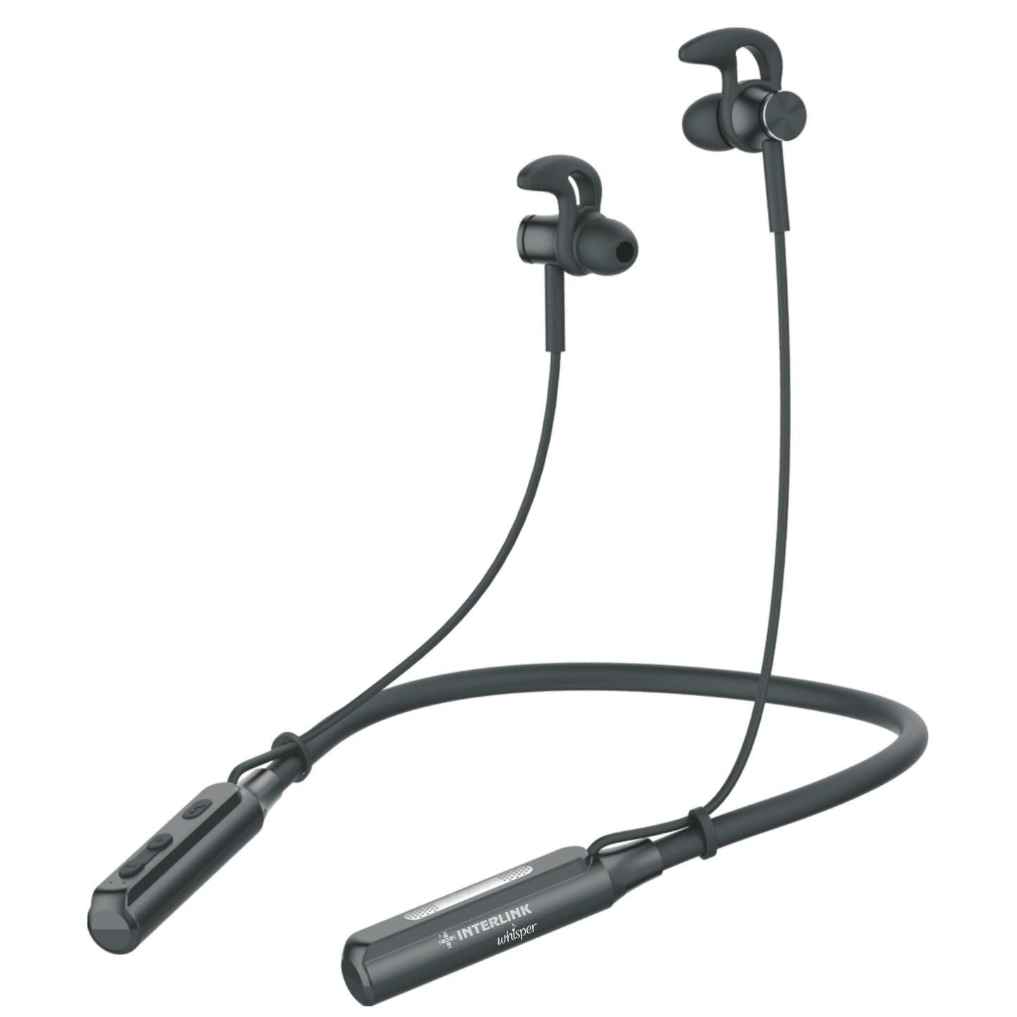 Whisper Neckband – Wireless Bluetooth Neckband with Built-in Mic & Flexible Design