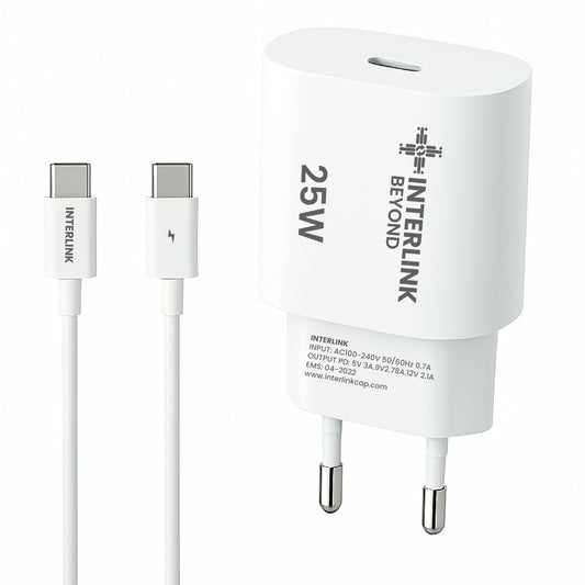 BEYOND Charger 25W – 3.1A Output Type-C to Type-C Fast Charger with USB-C Port & PD Support