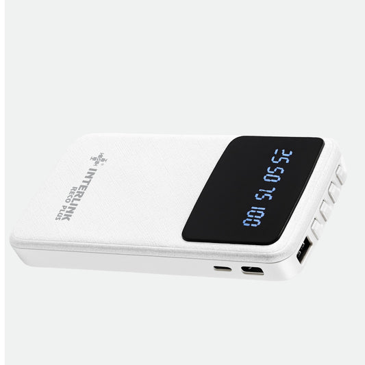 RECO PLUS 10000mAh Power Bank – 3 Built-in Cables & LED Display