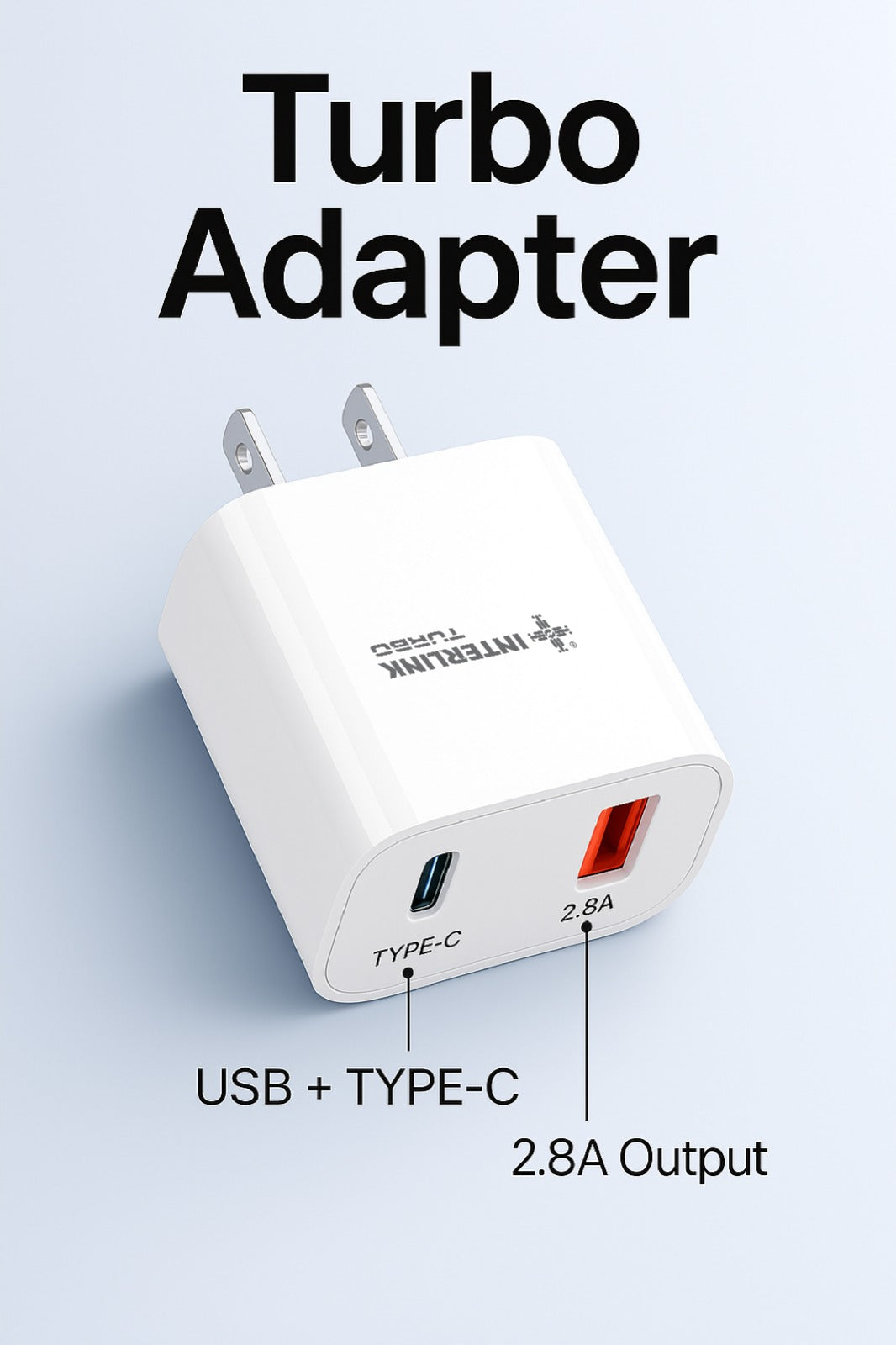 Turbo 22.5W Fast Adopter| Dual Port USB + Type-C