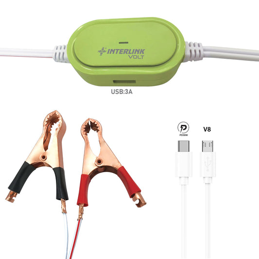 VOLT 30W Clamp Charger | PD Support, 3.0A & Dual USB (Type-C + Micro)