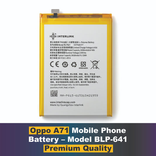 Oppo A71 Mobile phone Battery – Model BLP-641