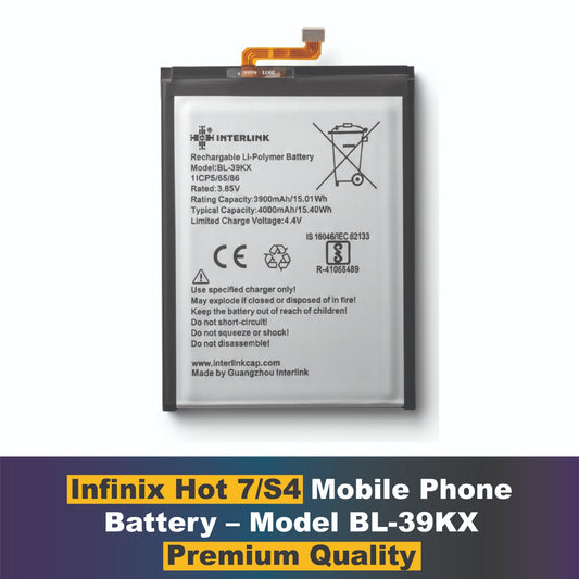 Infinix Hot 7/S4 model BL-39KX battery