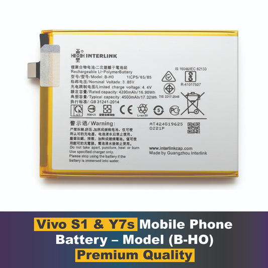 Vivo S1 & Y7s Battery – Model B-HO Rechargeable Li-Polymer Battery