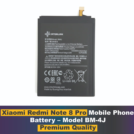 Xiaomi Redmi Note 8 Pro Battery BM4J Original 4500mAh Replacement Pakistan