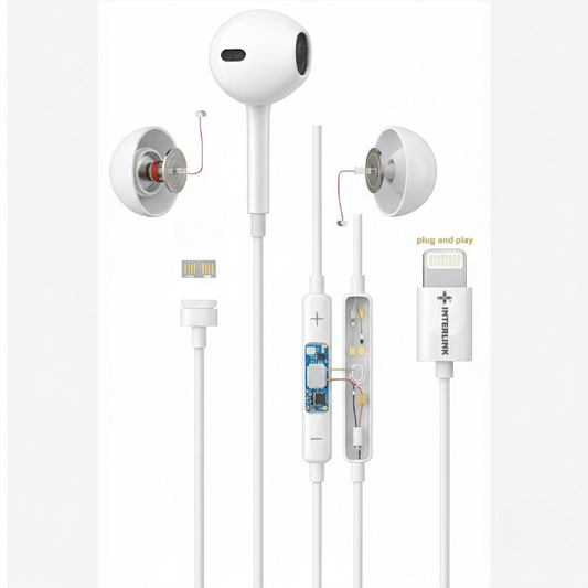 ELITE iPhone Pro Handsfree – Premium Design with HD Mic & Lightning Plug for iPhone Users