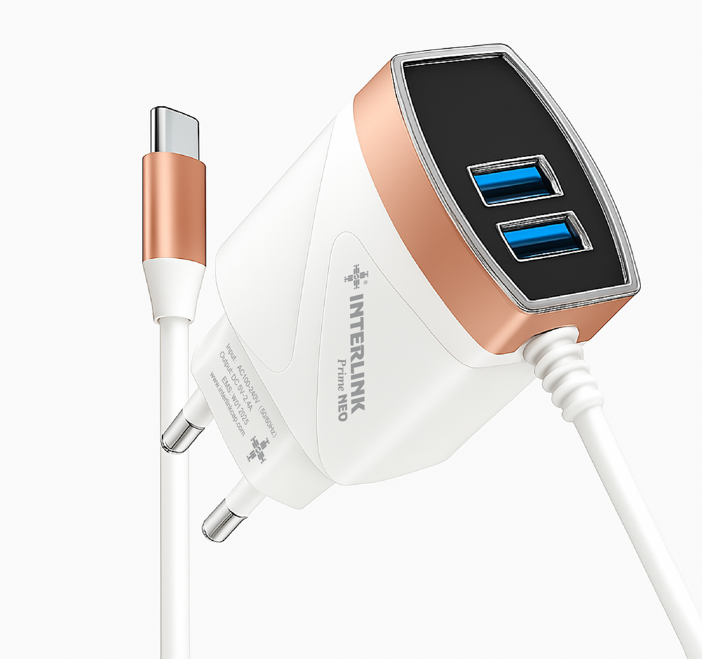 PRIME NEO Charger 2.4A – Fixed Type-C Cable