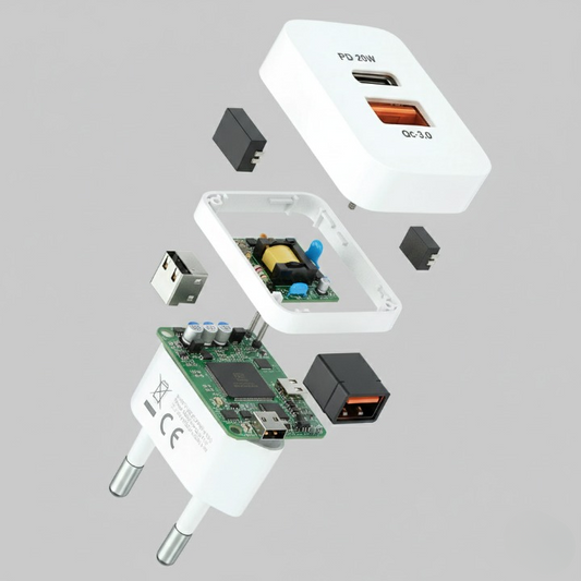 PRO PD Adapter 20W 3.0A – Dual Ports Fast Charger with USB & Type-C Output Buy Fast Charger in Pakistan