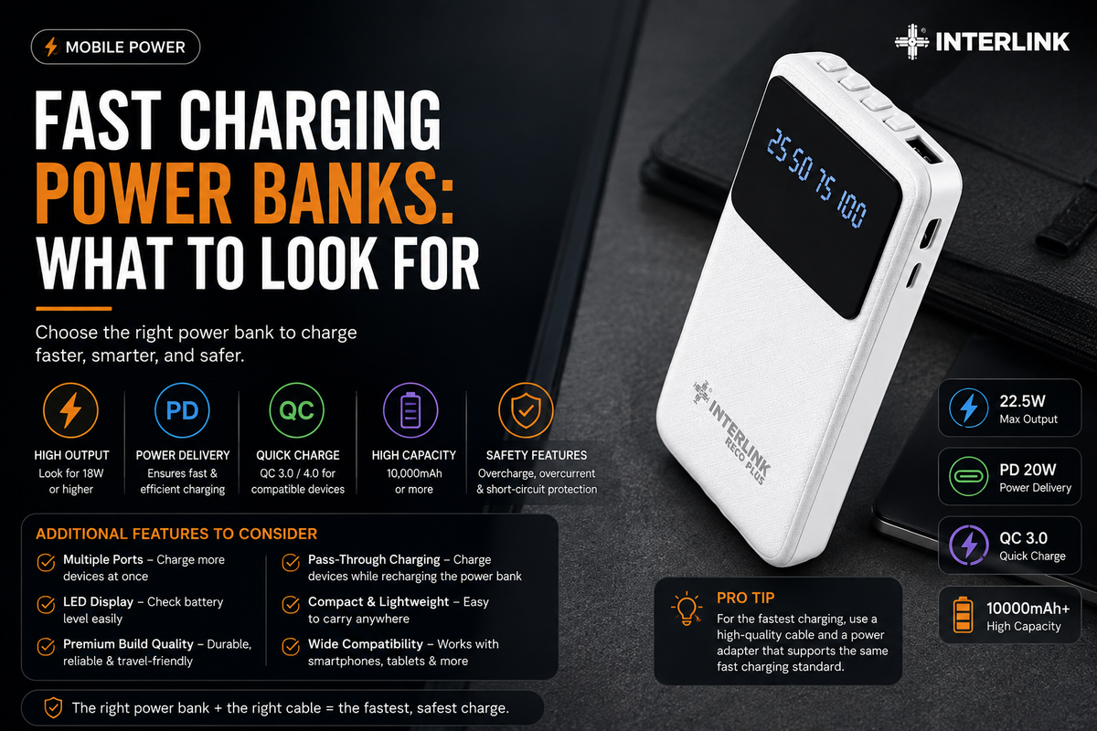 Fast Charging Power Banks: What to Look For