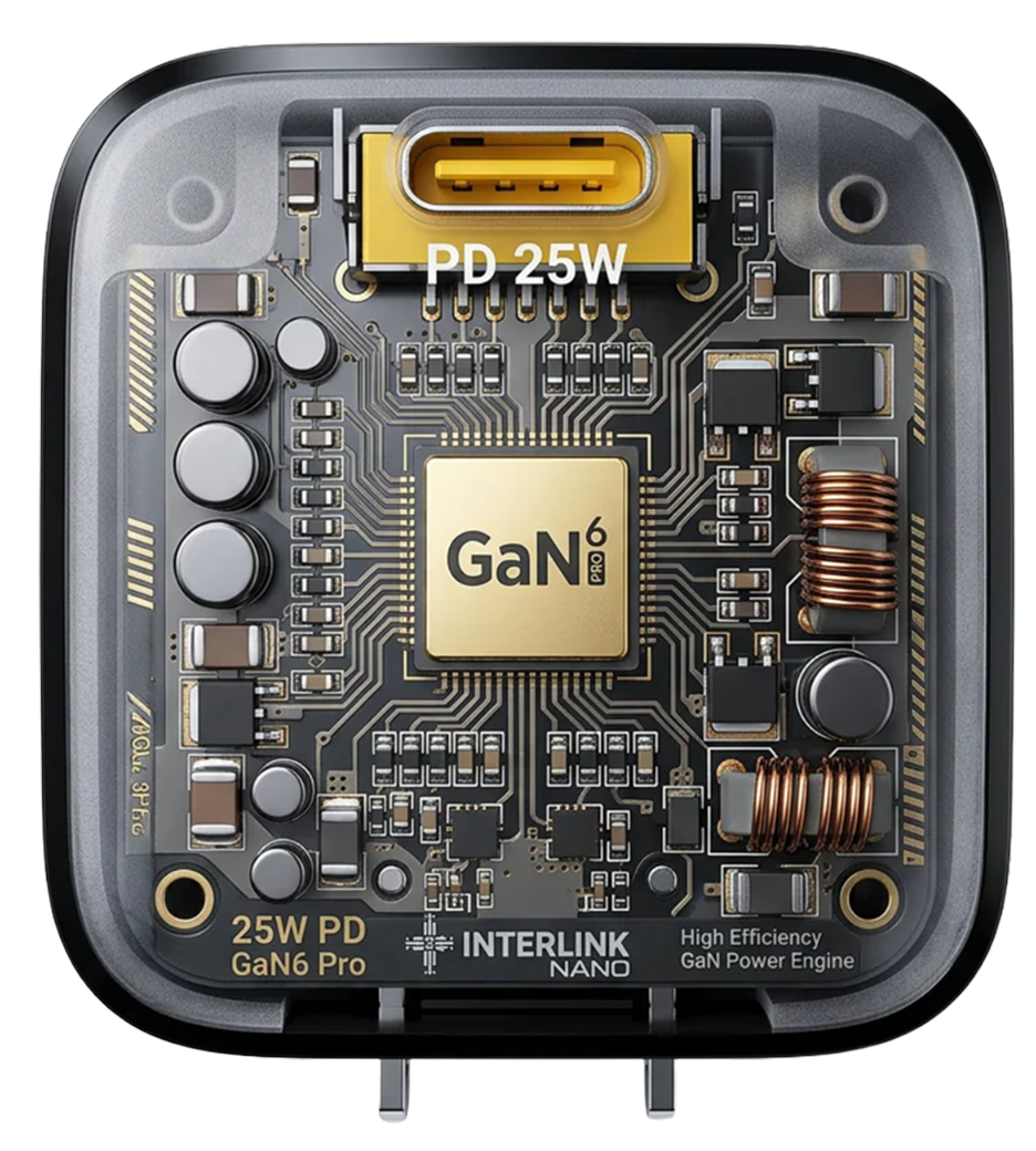 Interlink NANO 25W GaN Compact Adapter — Buy online in Pakistan