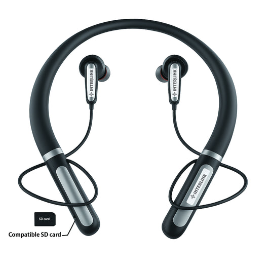 Sports Neckband – Wireless Bluetooth Neckband with Sweat-Resistant Design,Built-in Mic & Long Battery Life