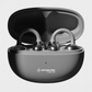 Interlink clip-on open ear wireless earbuds with charging case