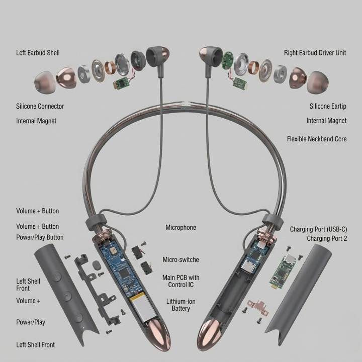 VOICE MOD Neckband – Bluetooth 5.3 Wireless Neckband with Built-in Voice Changer