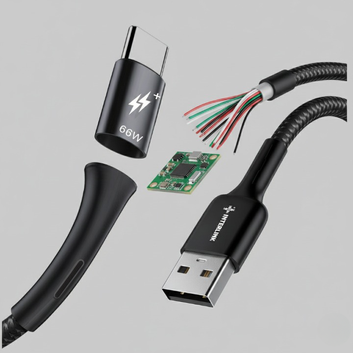 STARK 66W-3.5A Output USB to Type-C Cable |  Super VOOC Flash Charge  Fast Data Transfer Cable