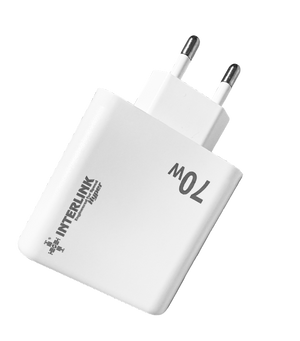 Interlink HYPER 70W Ultra Fast Adapter – USB-C + USB-A Dual Ports Power Adapter | Buy Online in Pakistan