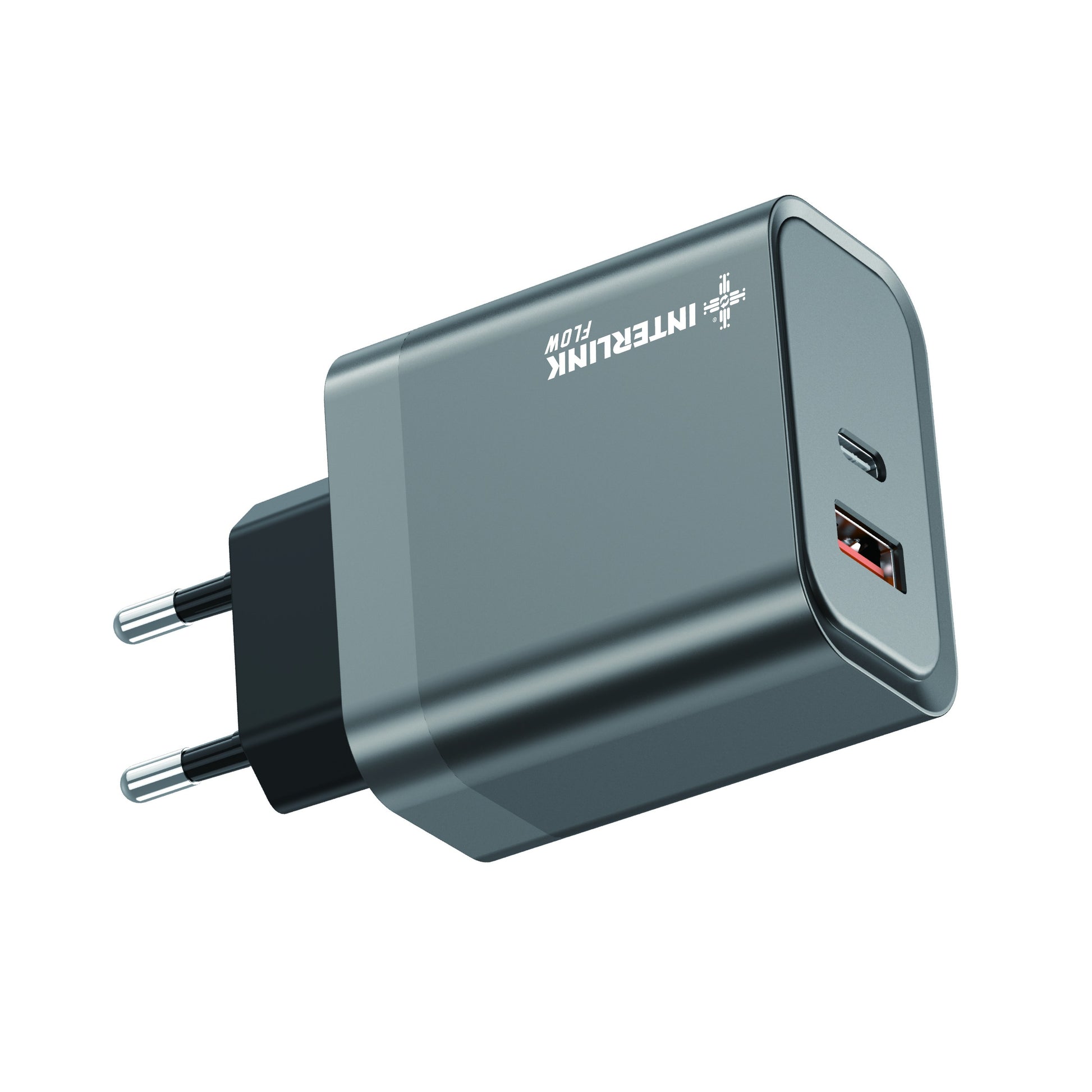 Interlink FLOW 35W Dual Port Fast Charging Adapter, a smart and efficient charging solution designed for today’s fast-moving digital lifestyle in Pakistan.
