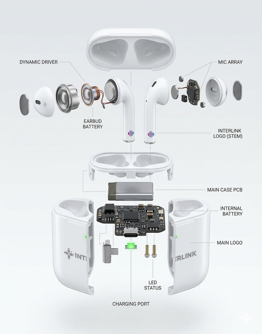 Interlink_Elite_AirPods_1st_Gen_TWS_Earbuds_Noise_Cancelling