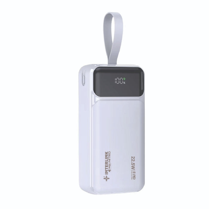 Nitro 30000mAh Power Bank 22.5W Fast Charging PD Built-in Cables Pakistan