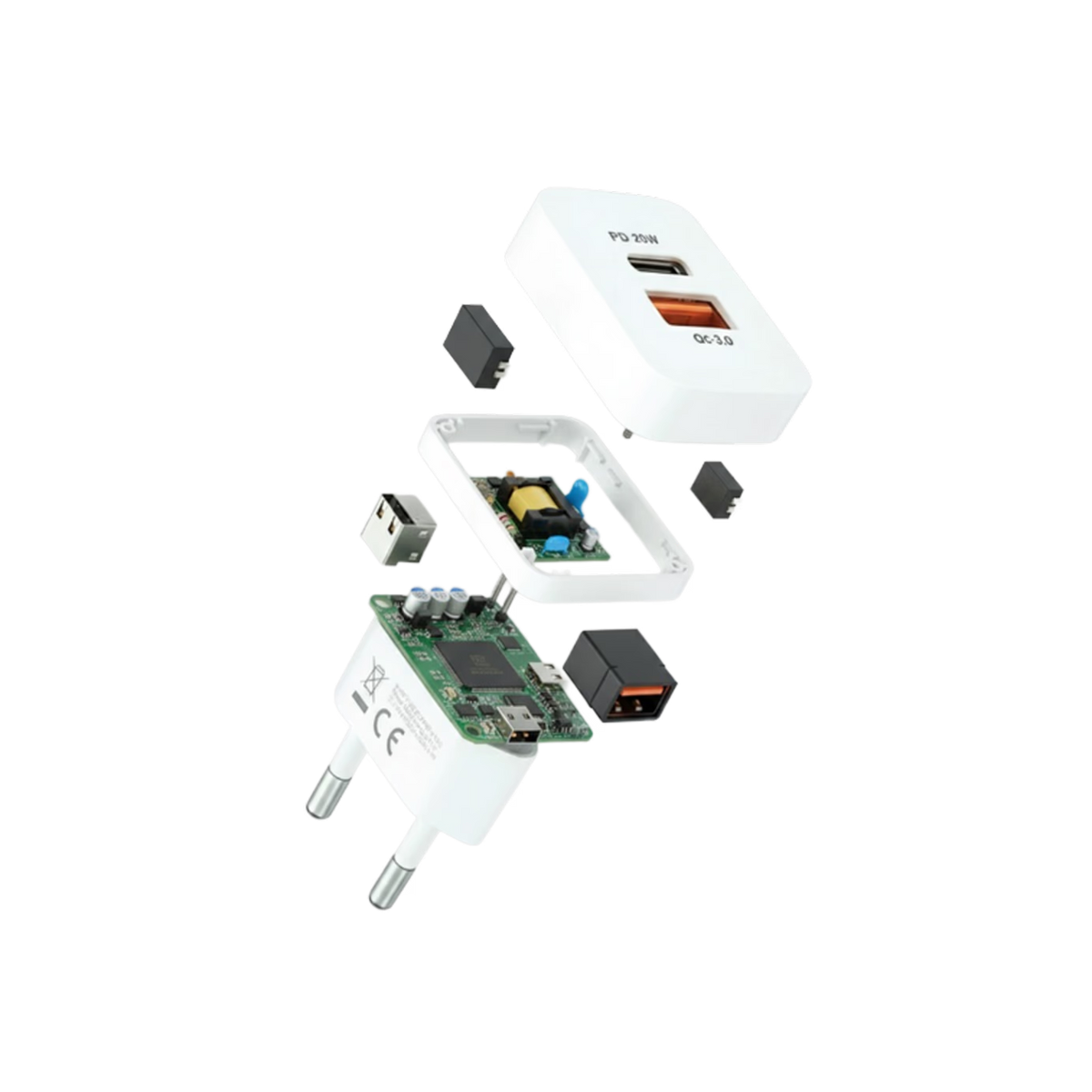 PRO PD Adapter 20W 3.0A – Dual Ports Fast Charger with USB & Type-C Output Buy Fast Charger in Pakistan