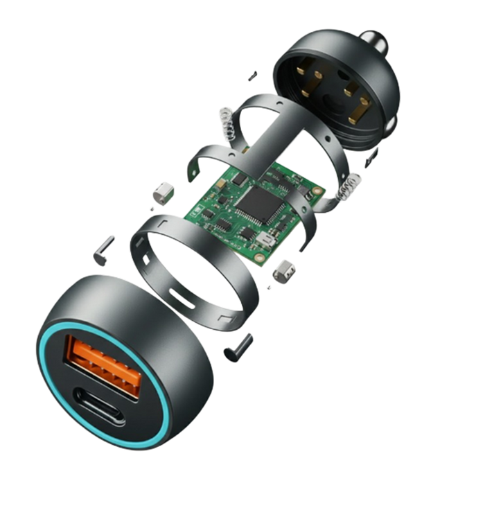 Interlink RIDE 22.5W Car Adapter Dual USB Type-C — | Buy Online In Pakistan