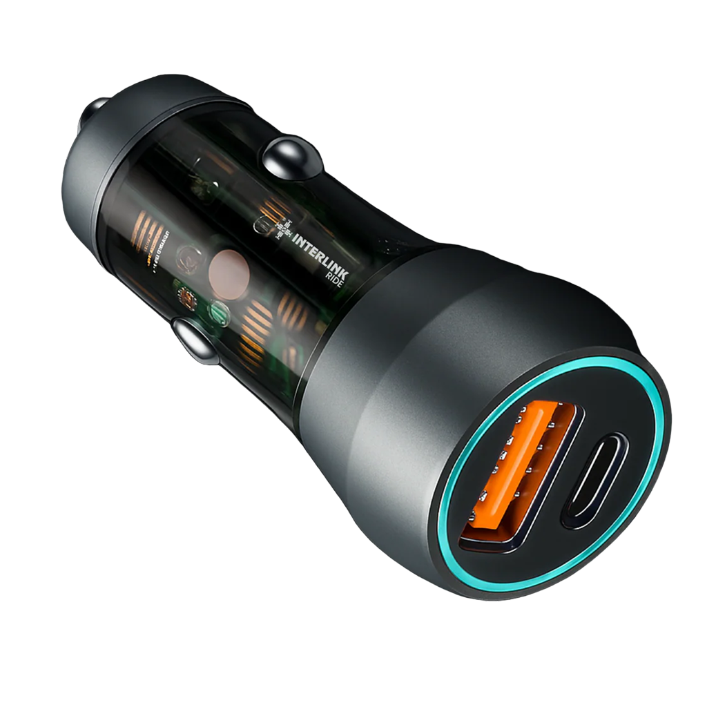 Interlink RIDE 22.5W Car Adapter Dual USB Type-C — | Buy Online In Pakistan