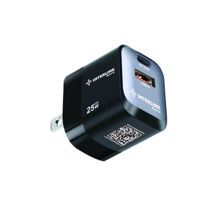 Interlink Aura 25W GaN Mini size Adapter | Dual Port Fast Charger | Buy Online in Pakistan