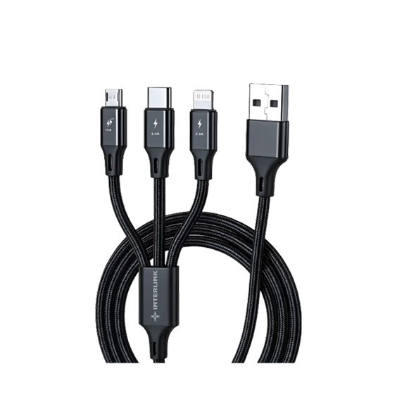 Interlink Powerline 3-in-1 Multi Fast Charging Cable — Buy in Pakistan