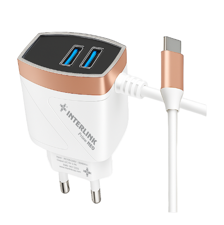 PRIME NEO Charger 2.4A – Fixed Type-C Cable | Works with iphone and  Android devices | Buy Online In Pakistan