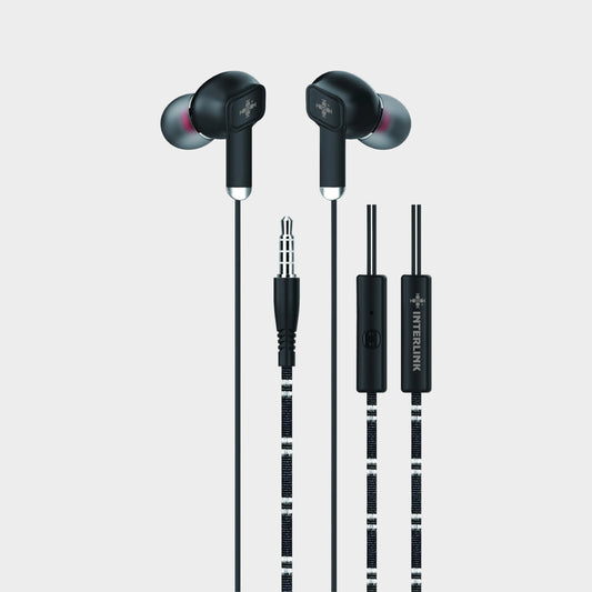 Interlink Vital Handsfree, a high-performance wired earphone designed for users who demand clear sound, strong bass, and crystal-clear calling quality.