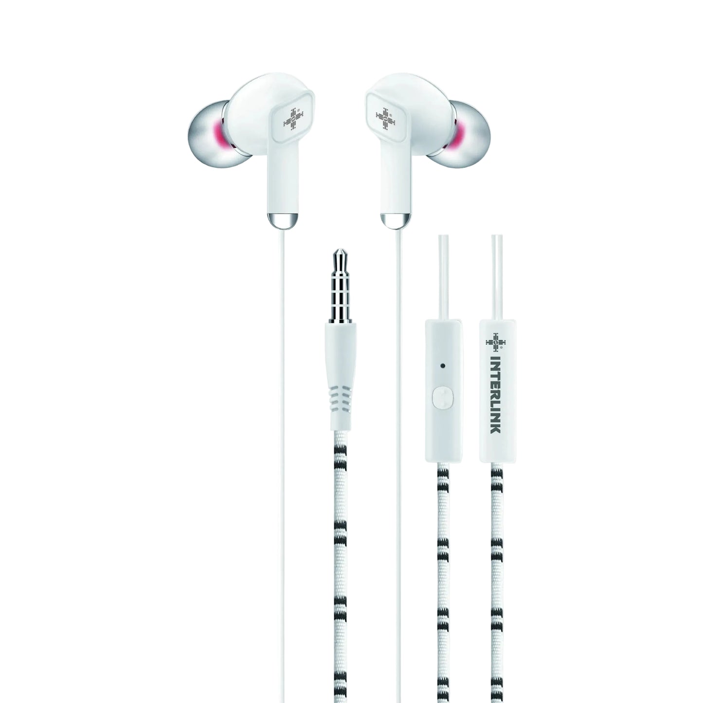 Interlink Vital Handsfree, a high-performance wired earphone designed for users who demand clear sound, strong bass, and crystal-clear calling quality.