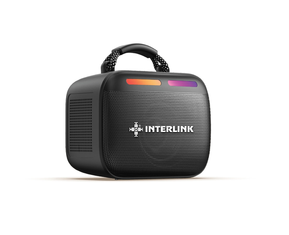 Interlink VOXEN 10W Portable Wireless Bluetooth Speaker with RGB Lighting and Compact Design