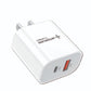 Turbo 22.5W Fast Adopter| Dual Port USB + Type-C