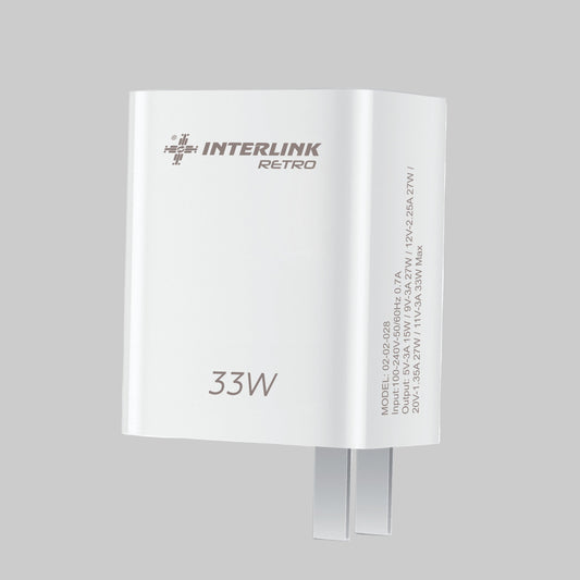 Retro 33W Fast Charger | QC 3.0 Quick Charge for All Smartphones