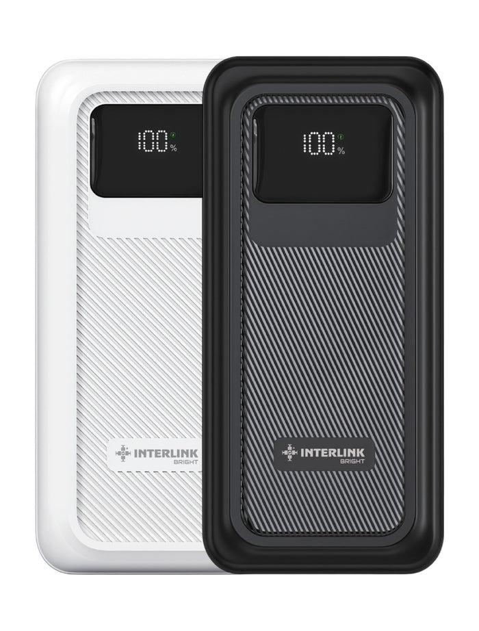 Bright 20,000mAh Power Bank | Fast Charging | Interlink