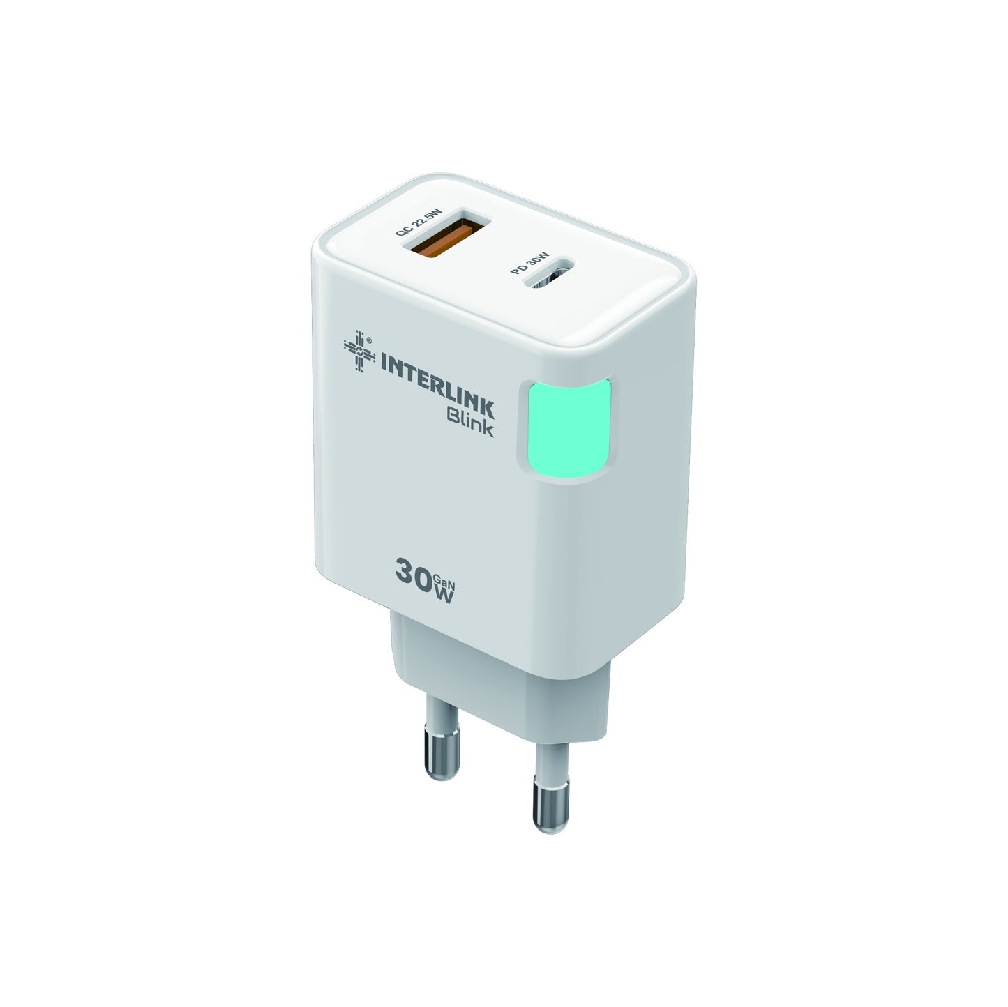 Interlink Blink 30W GaN Dual Port Charger LED — Pakistan