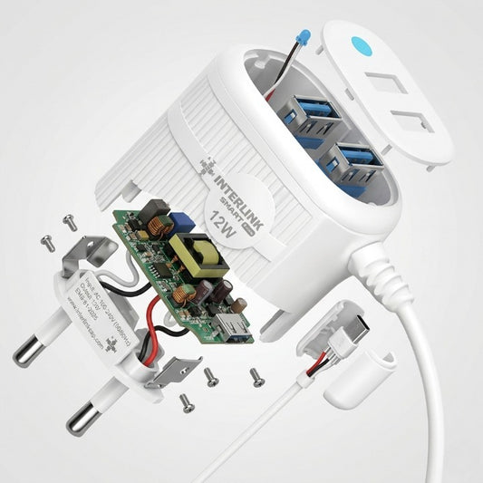 Interlink Smart Prime 12W Dual USB Charger — Buy Pakistan