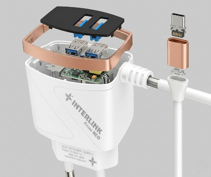 PRIME NEO Charger 2.4A – Fixed Type-C Cable | Works with iphone and  Android devices | Buy Online In Pakistan