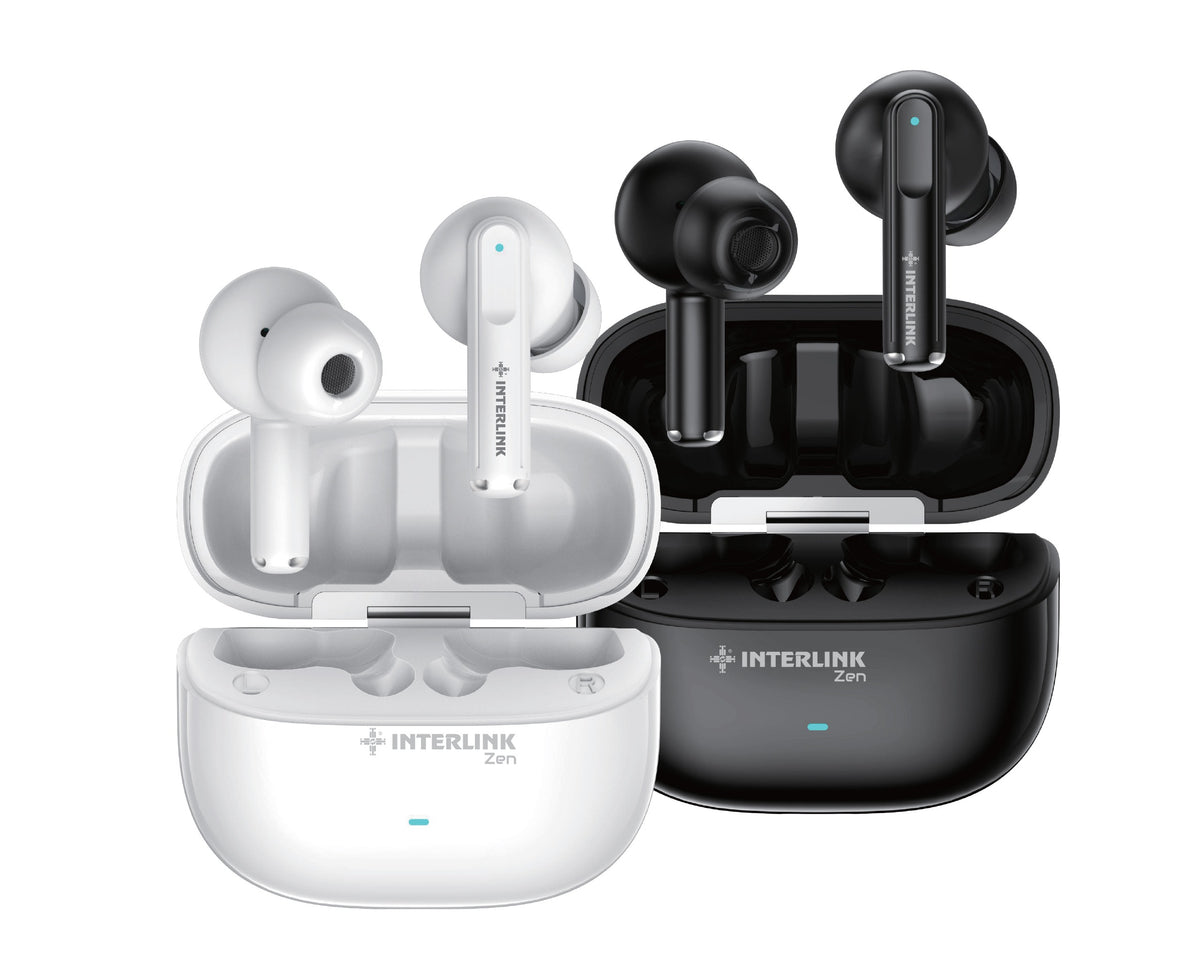 interlink Zen Wireless Earbuds with Type-C Charging and Modern Design