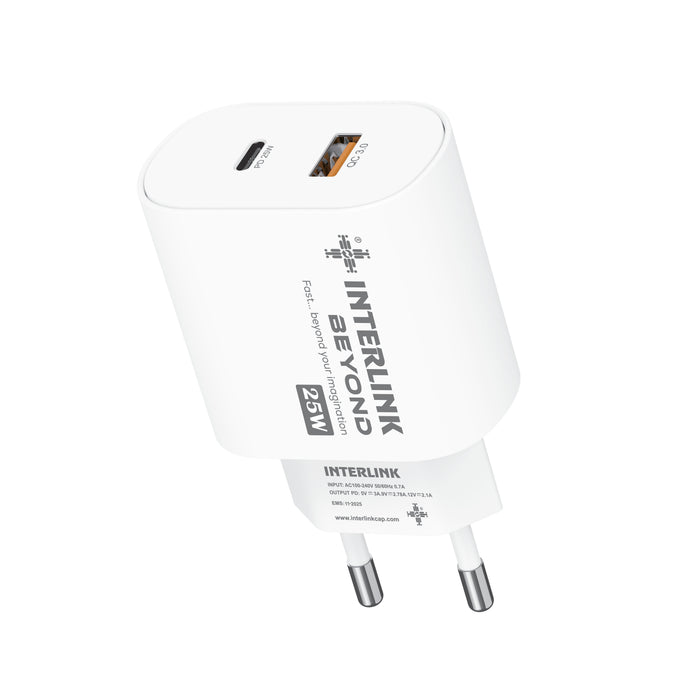 Interlink BEYOND 25W Dual Port Fast Charger — Buy Online in Pakistan