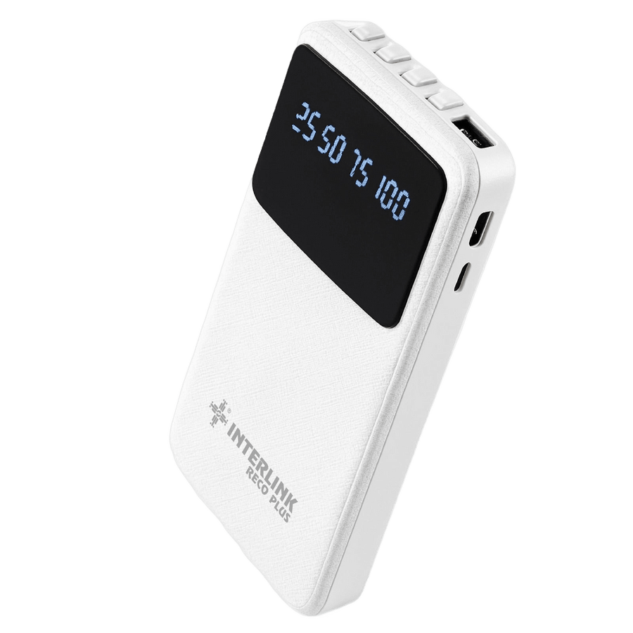 RECO PLUS 10000mAh Power Bank – 3 Built-in Cables & LED Display | Buy Online In Pakistan
