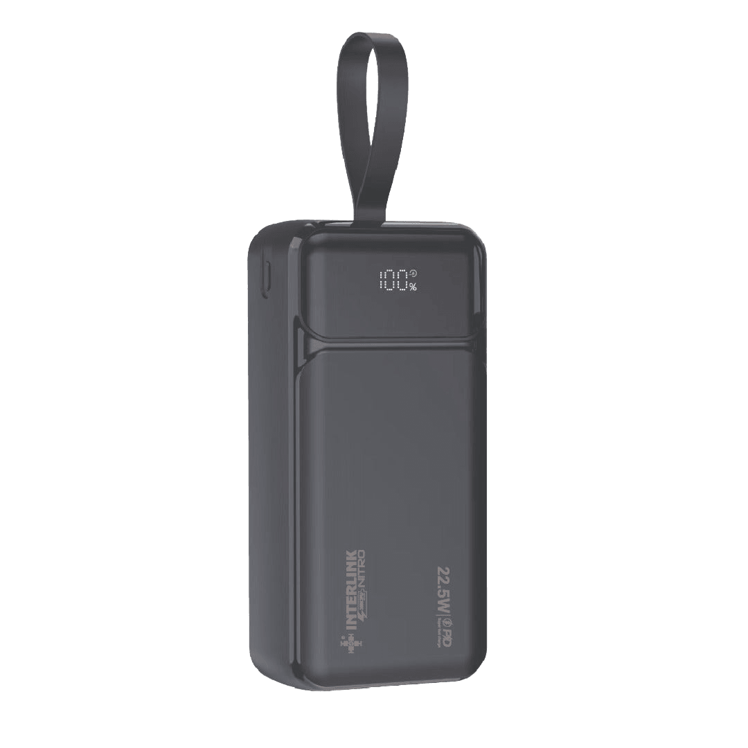 Nitro 30000mAh Power Bank 22.5W Fast Charging PD Built-in Cables Pakistan