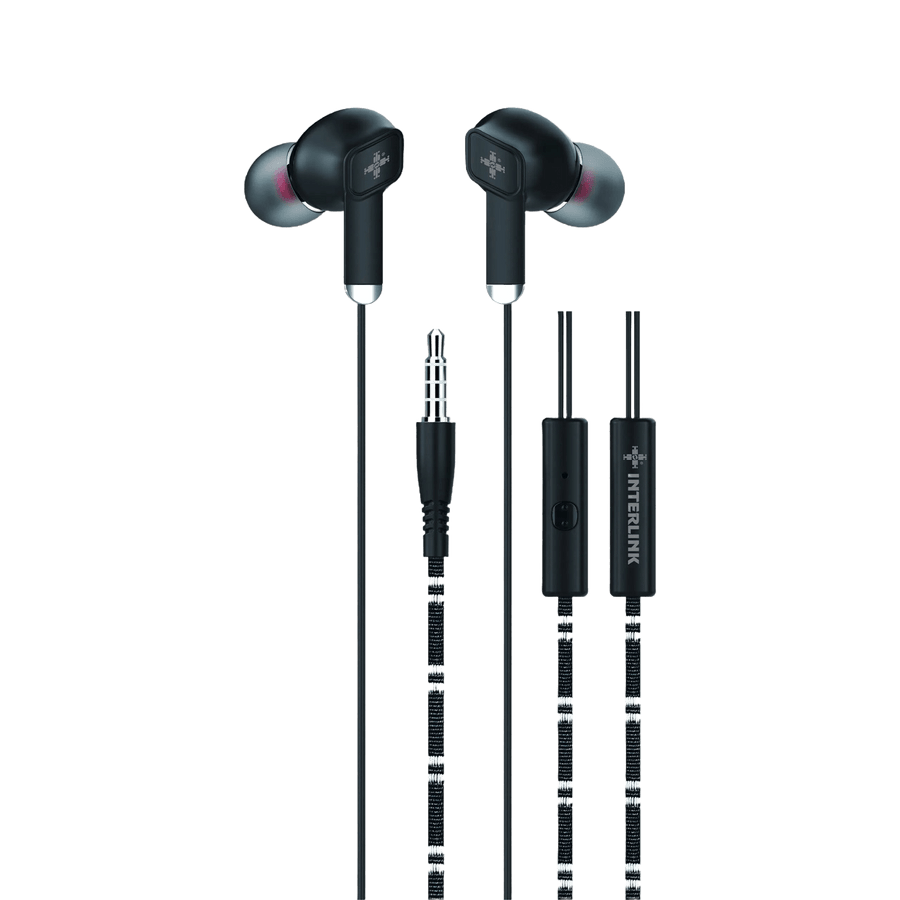 Interlink Vital Handsfree, a high-performance wired earphone designed for users who demand clear sound, strong bass, and crystal-clear calling quality.